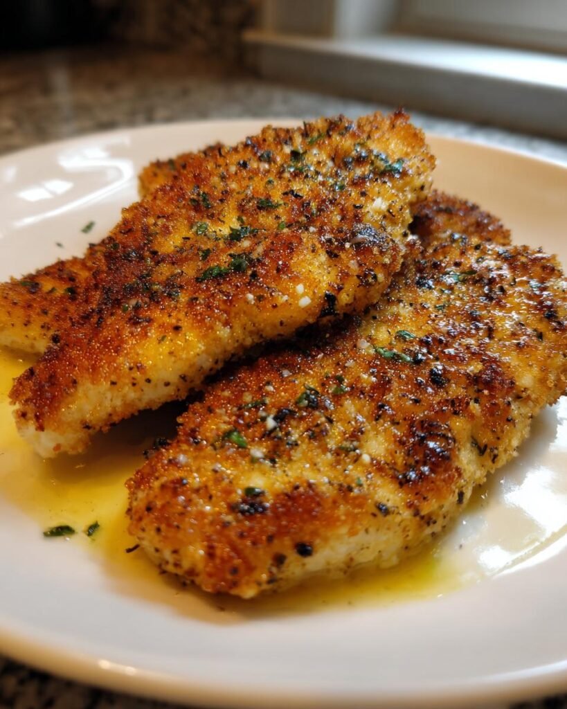 Gebakken kip met parmezaan