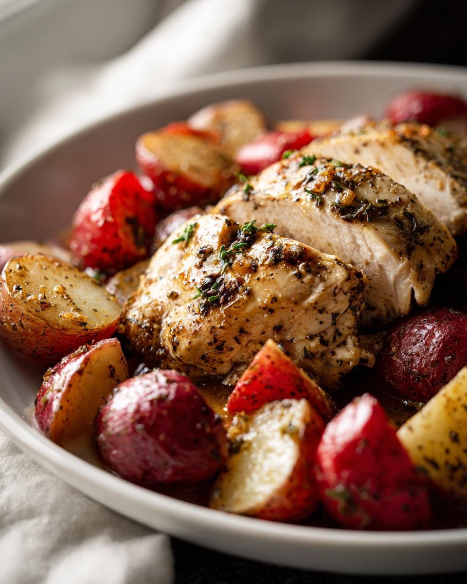 chicken and red potatoes crockpot - detail 1