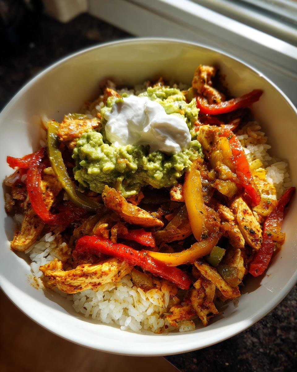 fajitas chicken bowl - detail 1