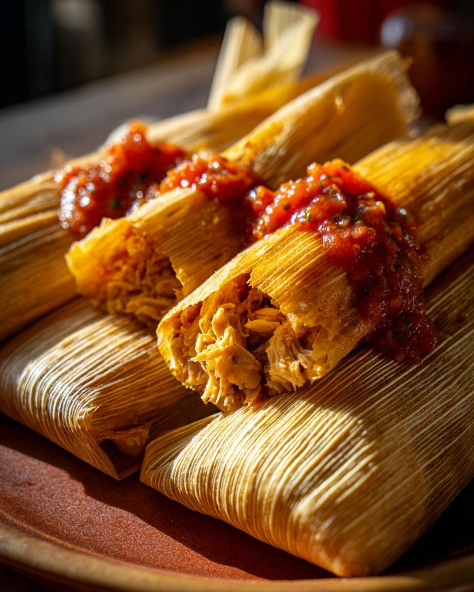how to make chicken tamales - detail 1