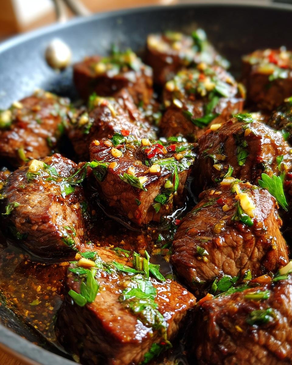 Biefstukhapjes met knoflookboter - detail 1