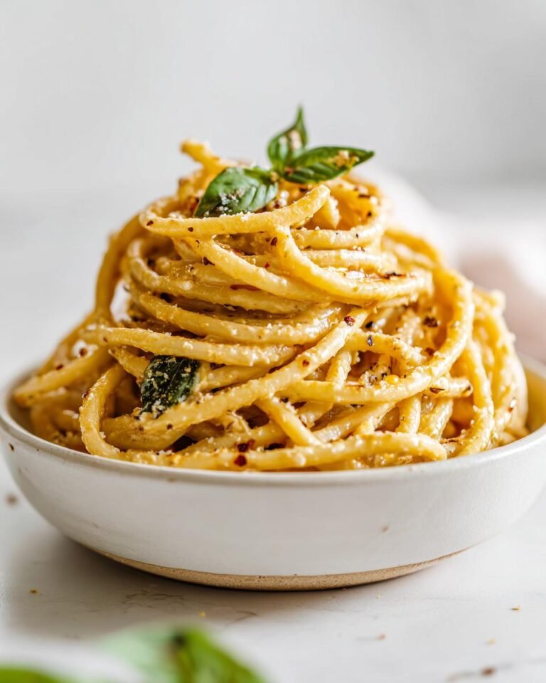 Bucatini pasta with creamy sauces (Italian trend)