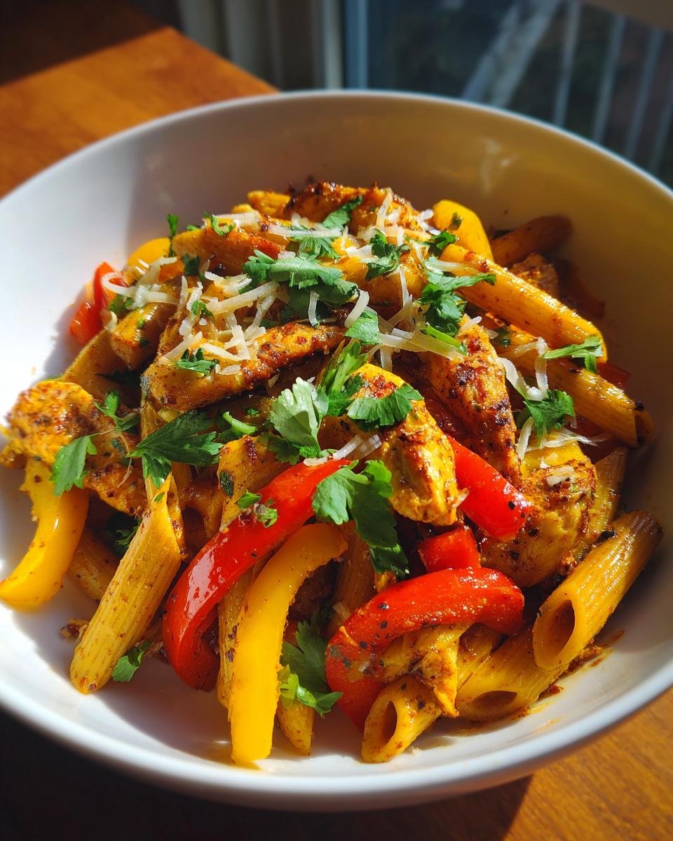 Chicken fajita pasta