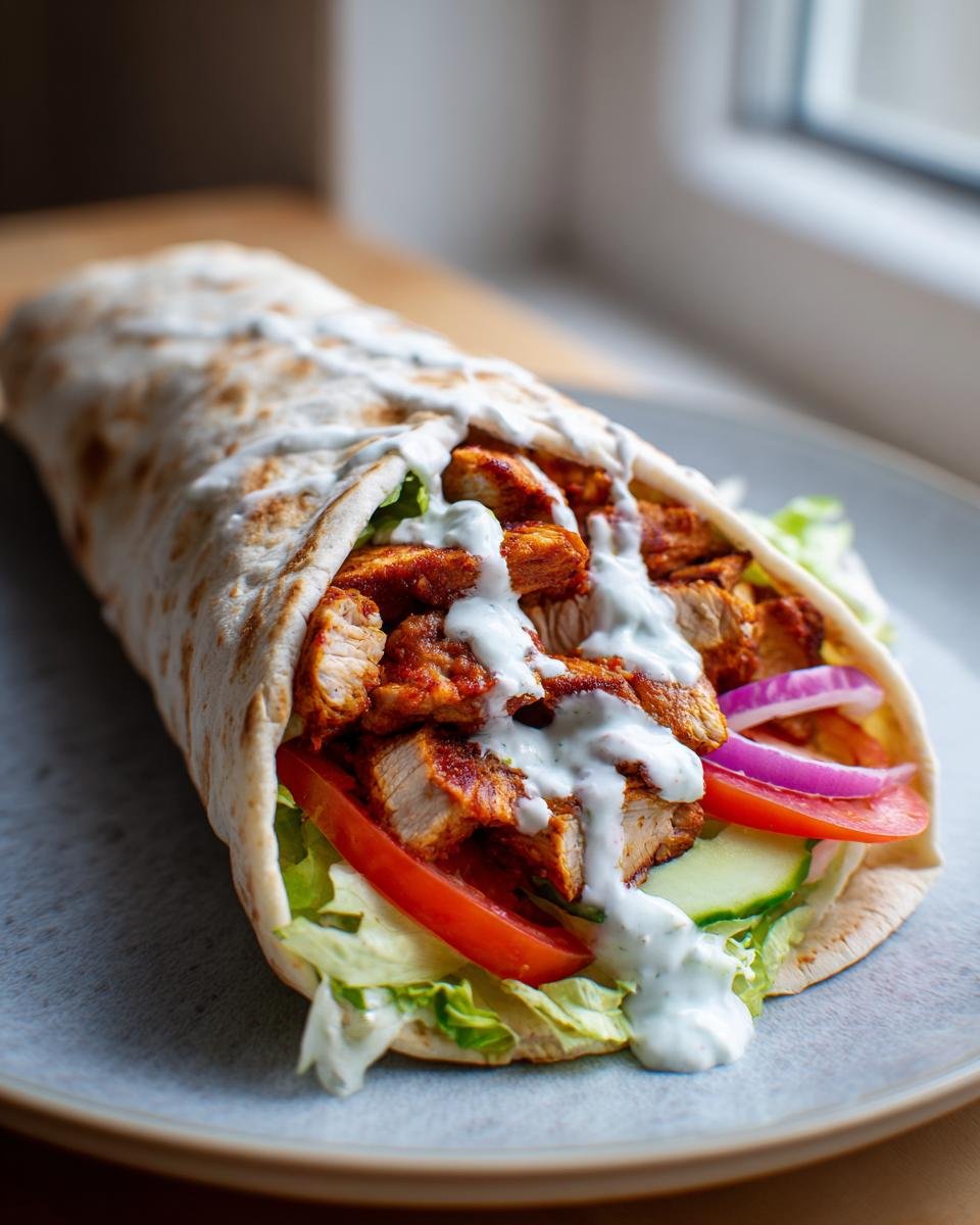 Chicken shawarma wraps