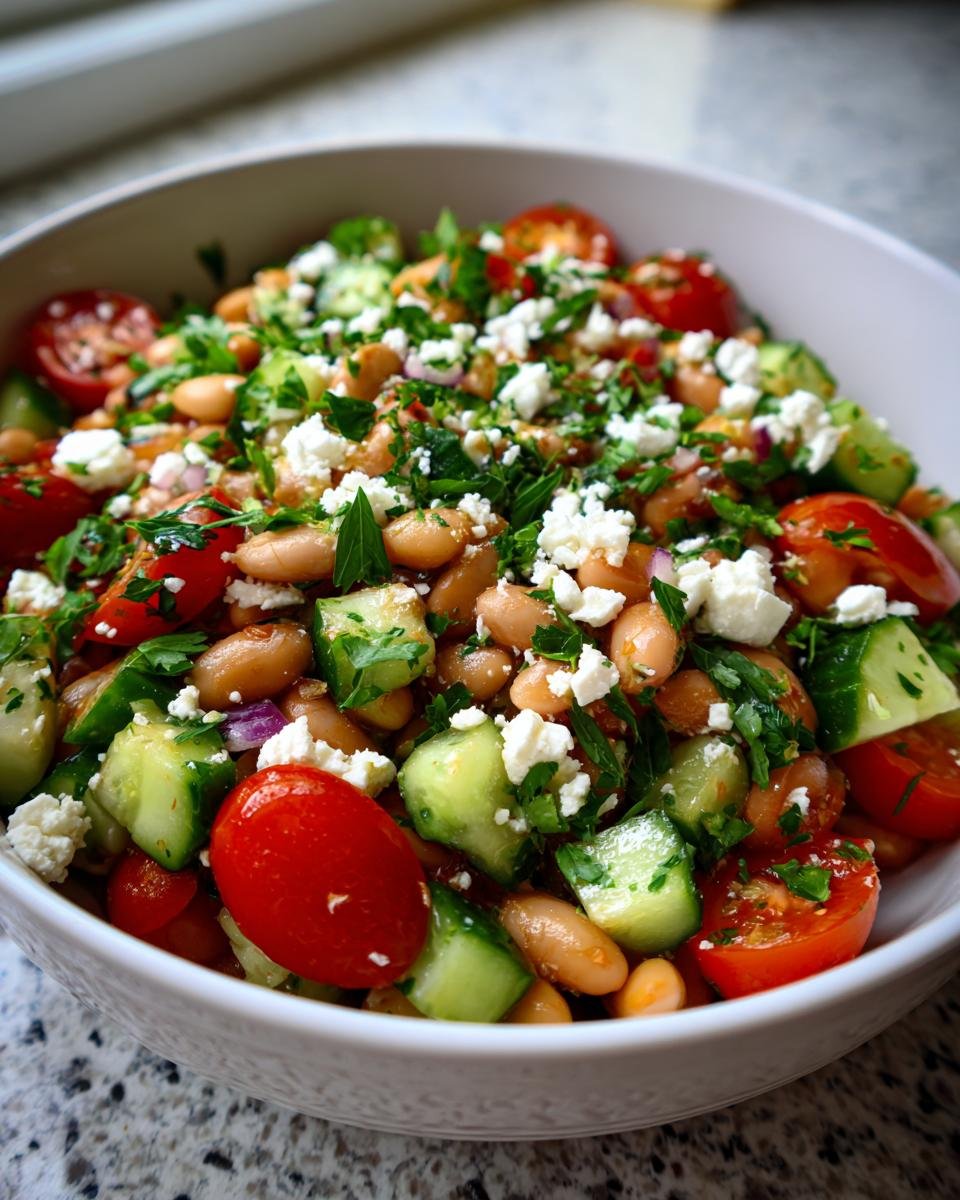 Dense bean salad (TikTok viral healthy recipe)