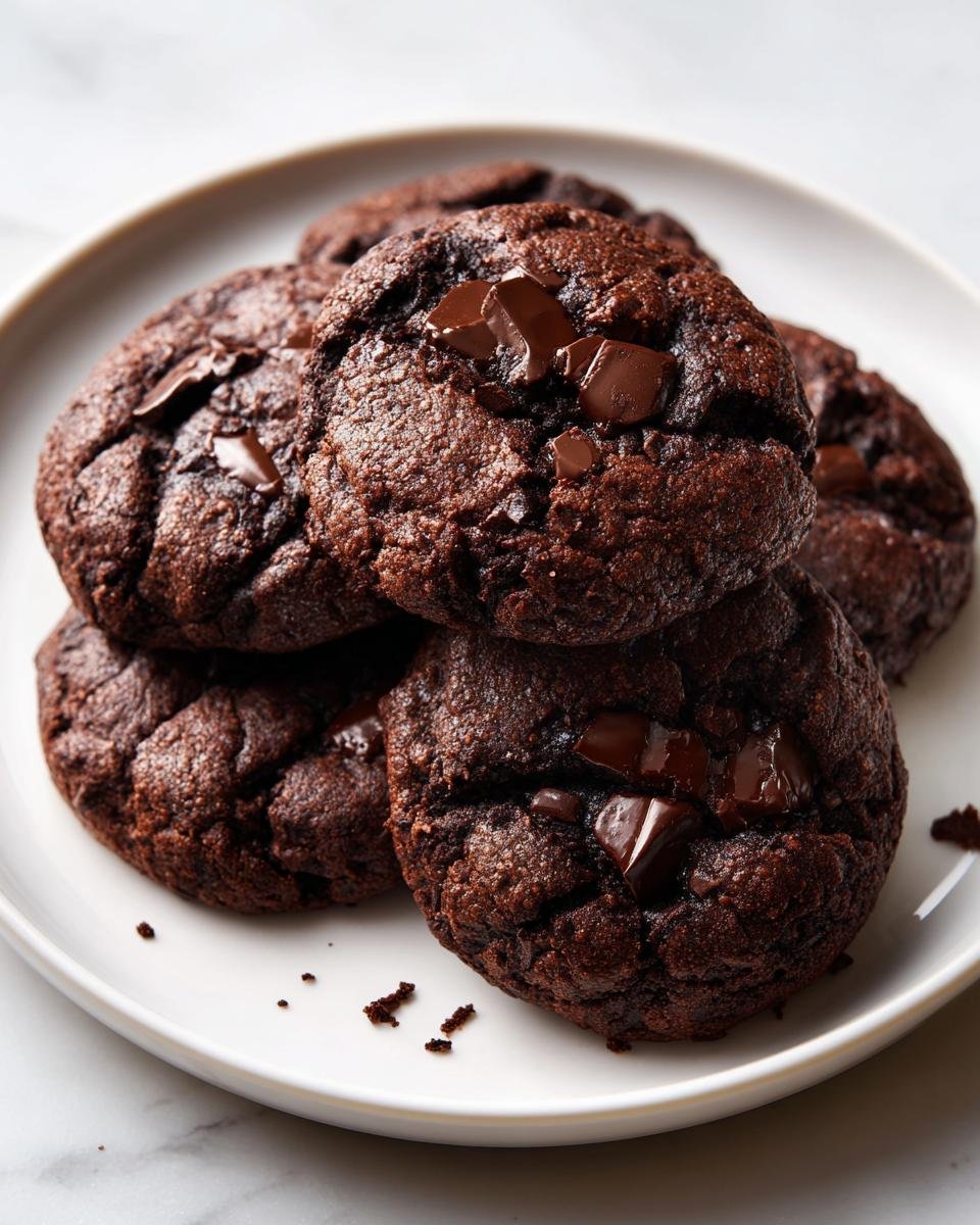 Double chocolate cookies (bakery-style)