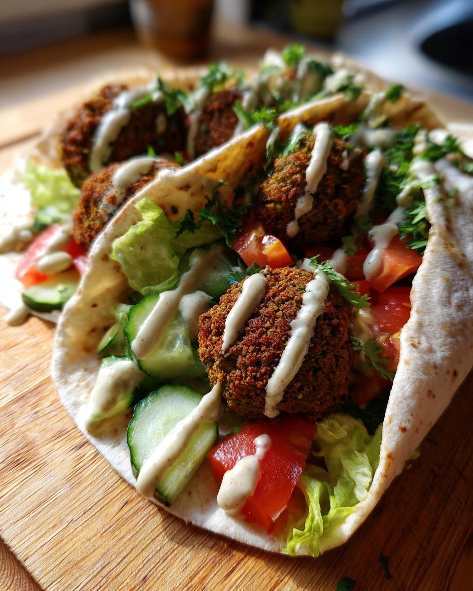 Falafelwraps met tahinsaus - detail 1