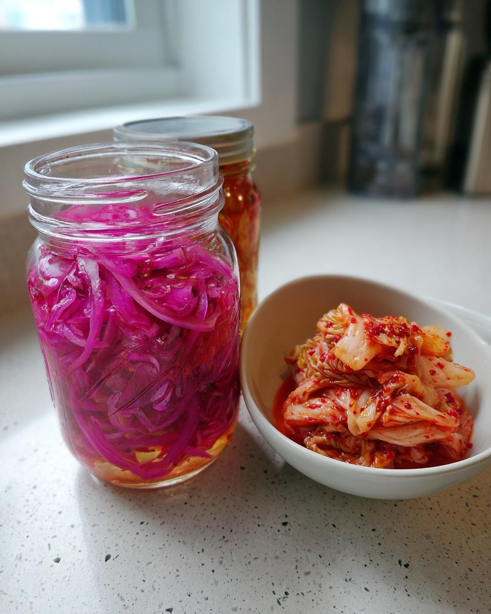 Fermented recipes (pickled onions, kimchi dishes)