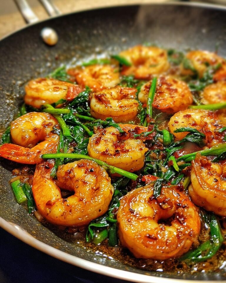 Garlic chive shrimp stir-fry