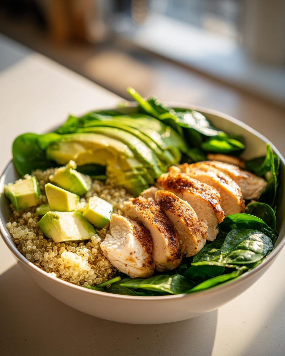 High-protein chicken bowl