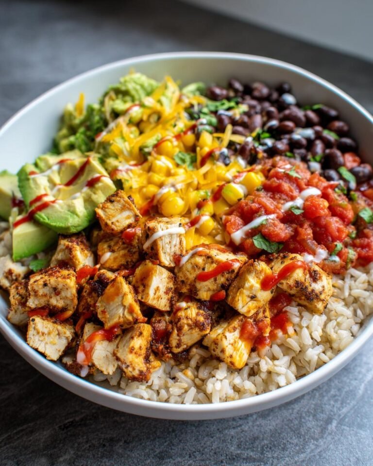 High-protein chicken burrito bowl