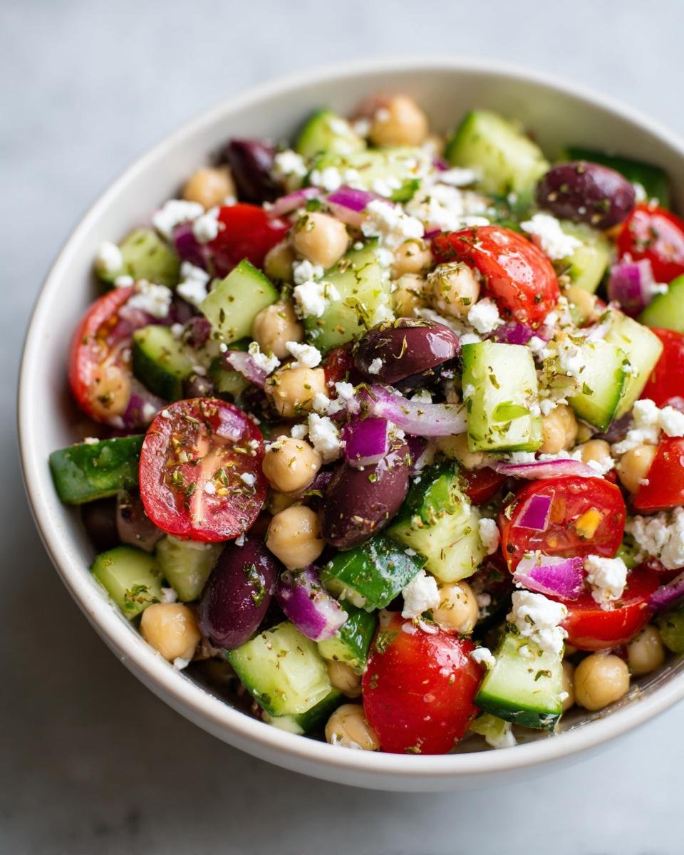 Italian chickpea chopped salad - detail 1