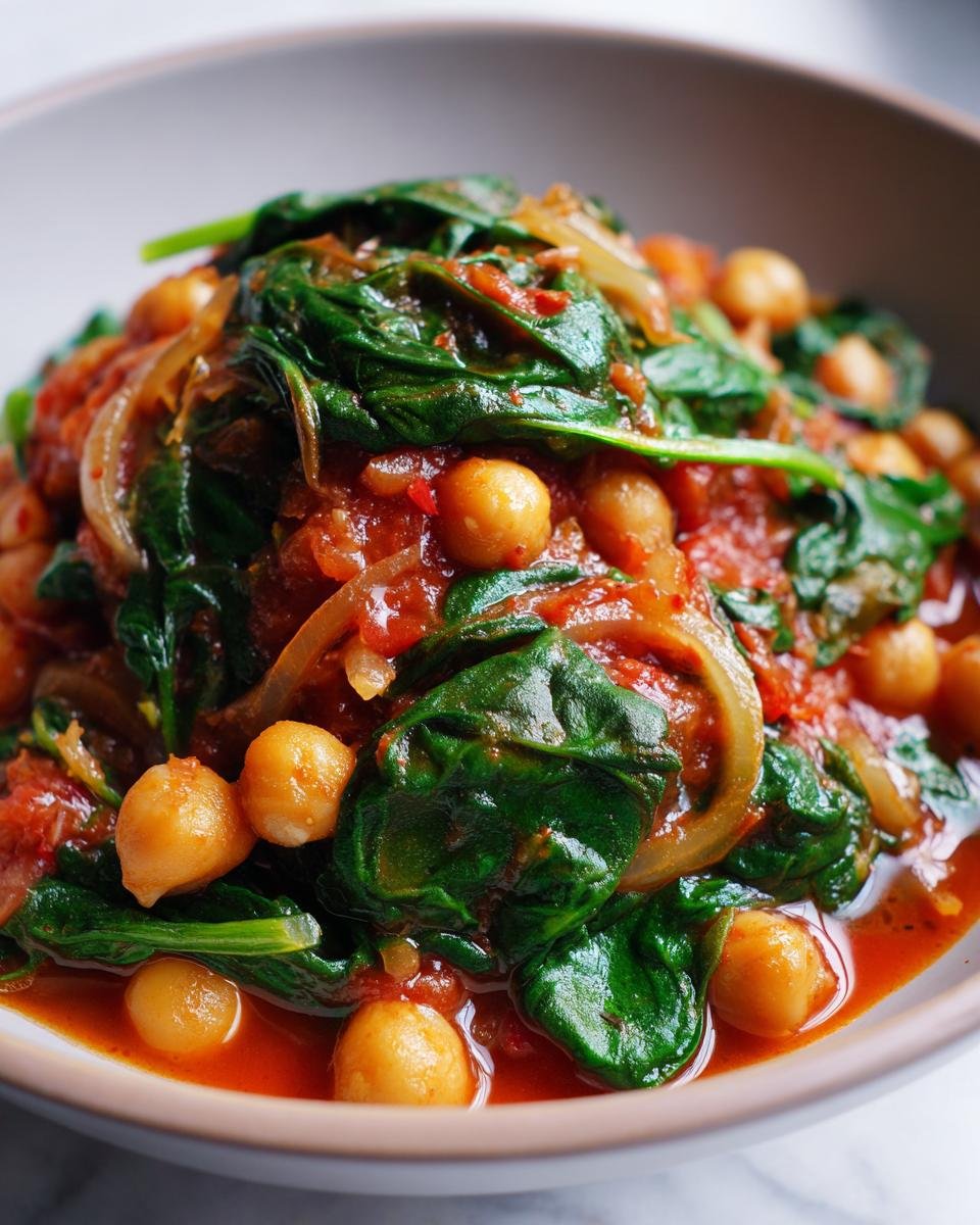 Kikkererwten- en spinaziestoofpot