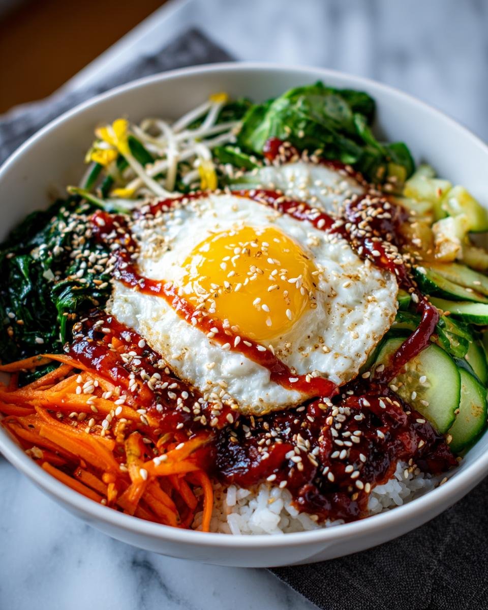 Koreaanse bibimbap bowl - detail 1