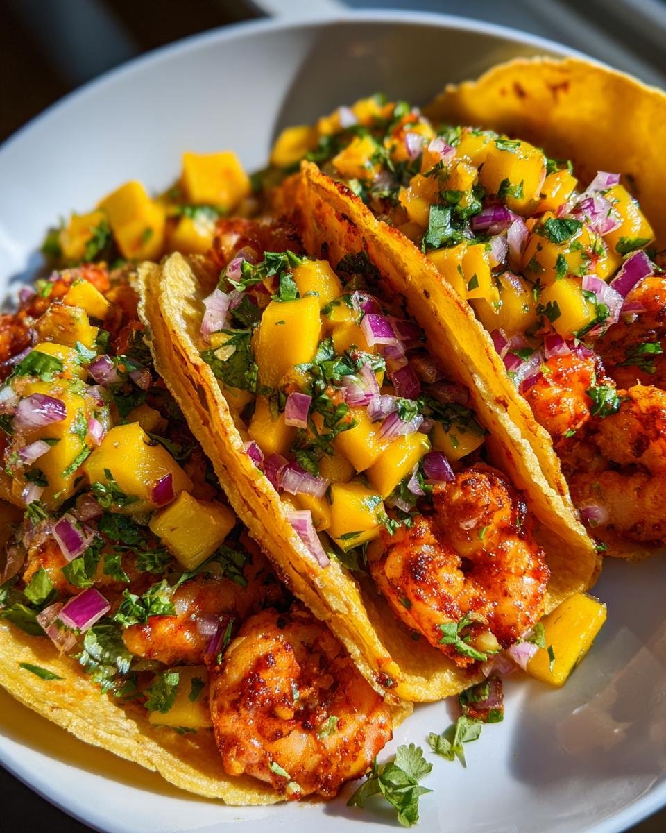 Pittige garnalentaco's met mangosalsa