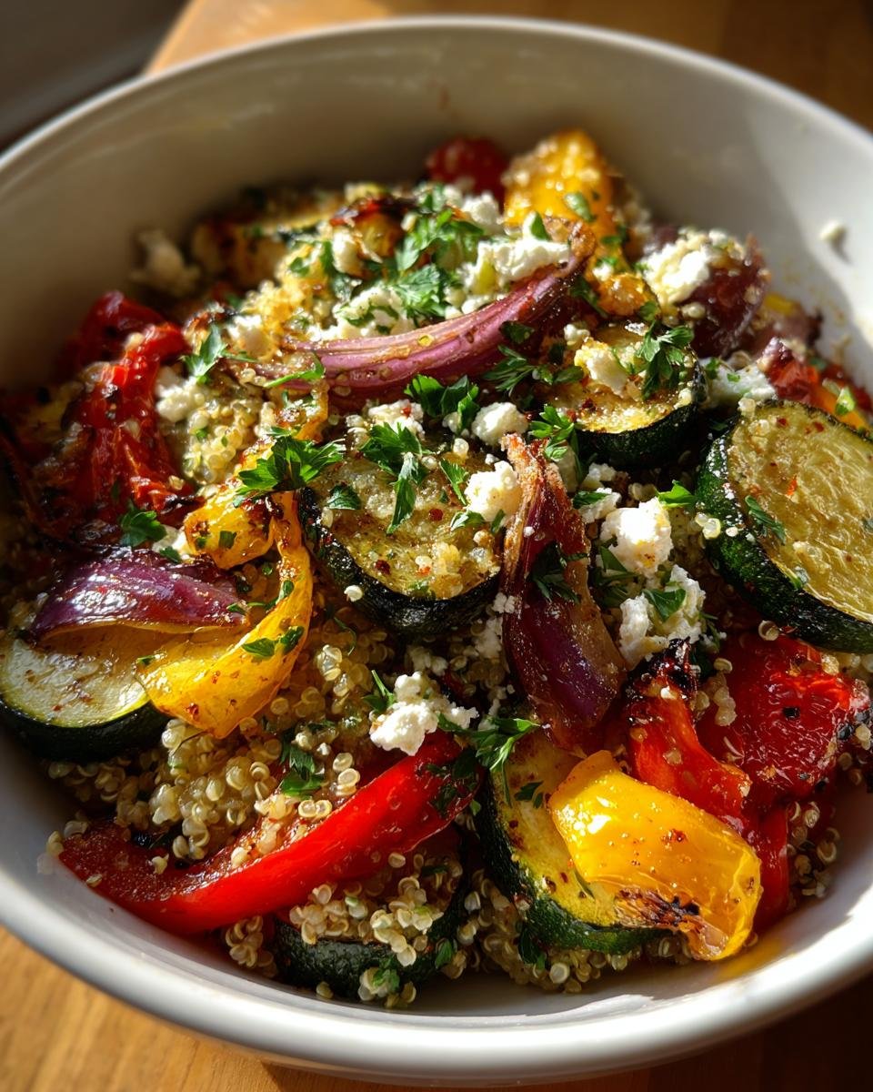 Quinoa- en geroosterde groentesalade