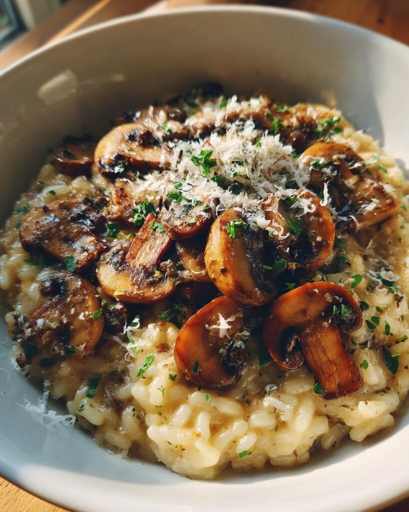 Romige champignonrisotto