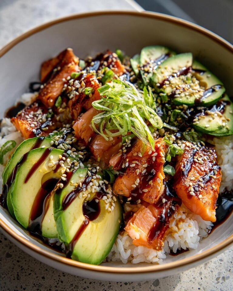 Salmon rice bowl