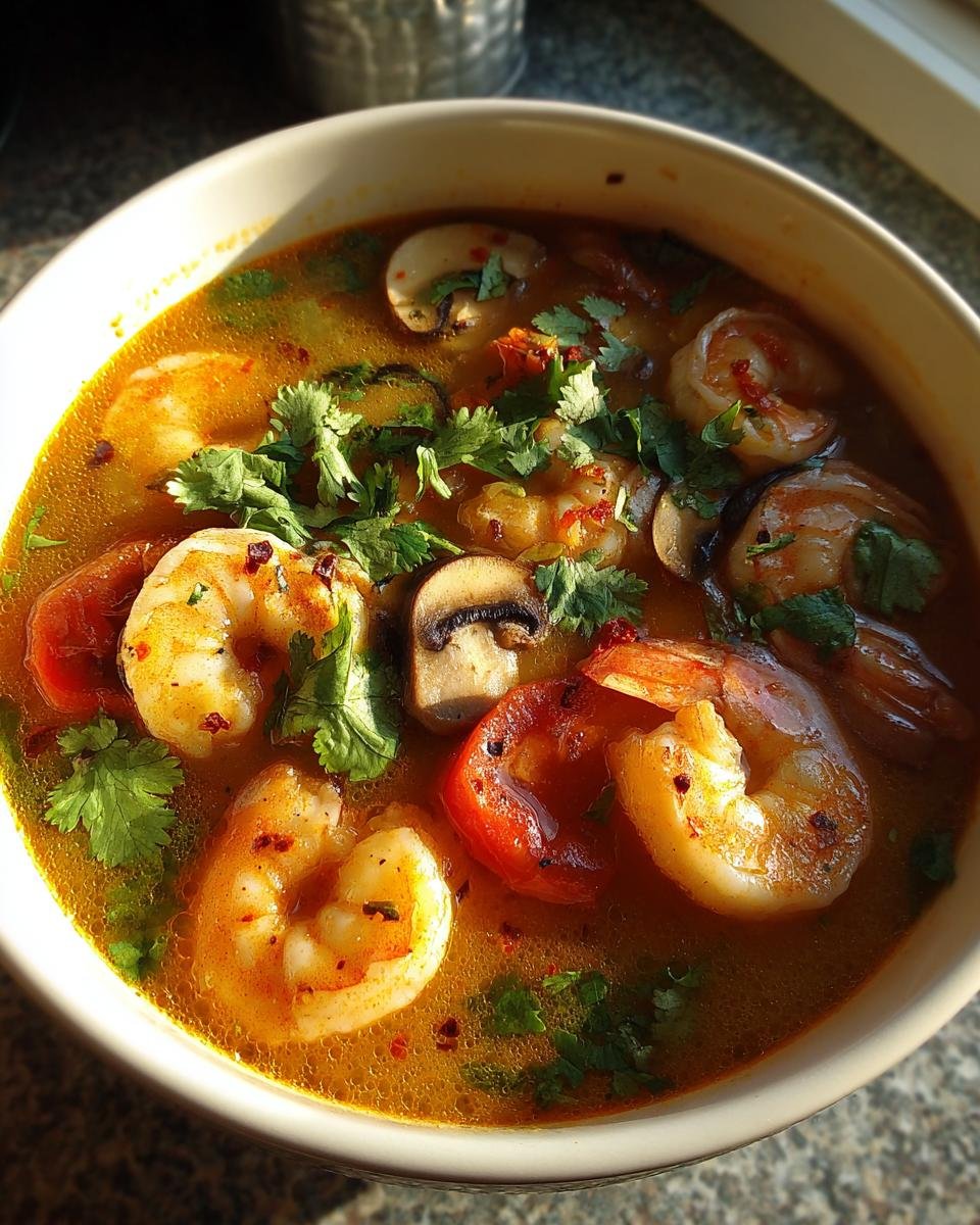 Tom yum shrimp soup (Thai trend)