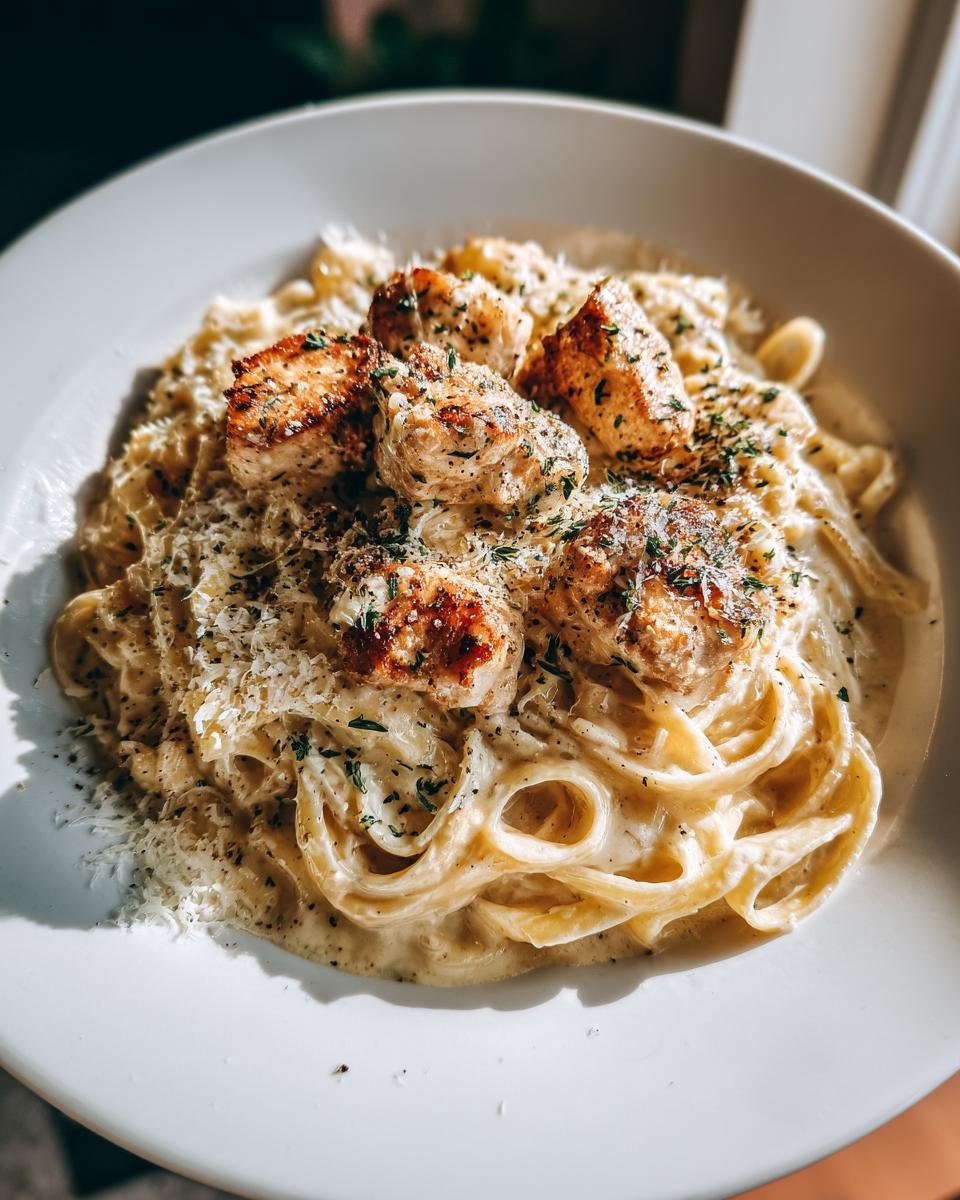 Chicken Alfredo pasta