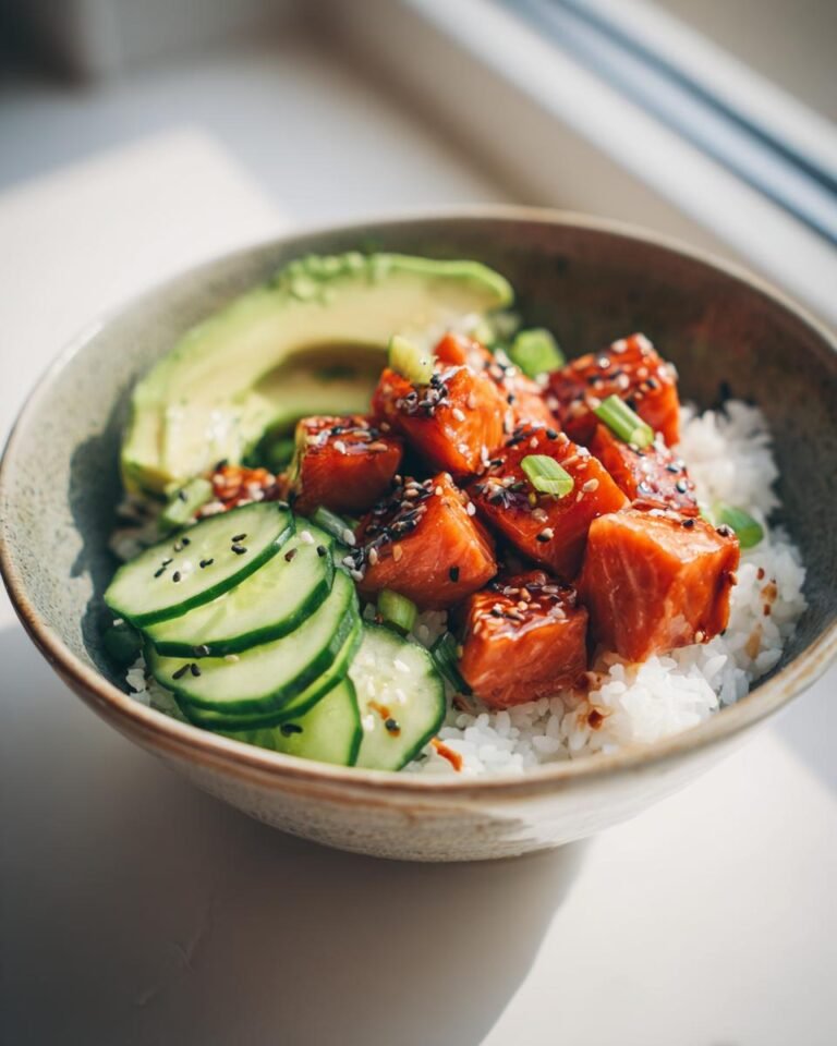 Salmon rice bowl