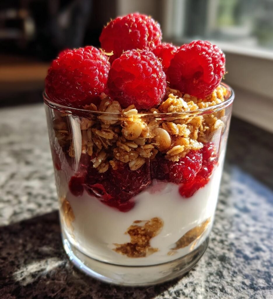 Frambozen Yoghurt Parfait