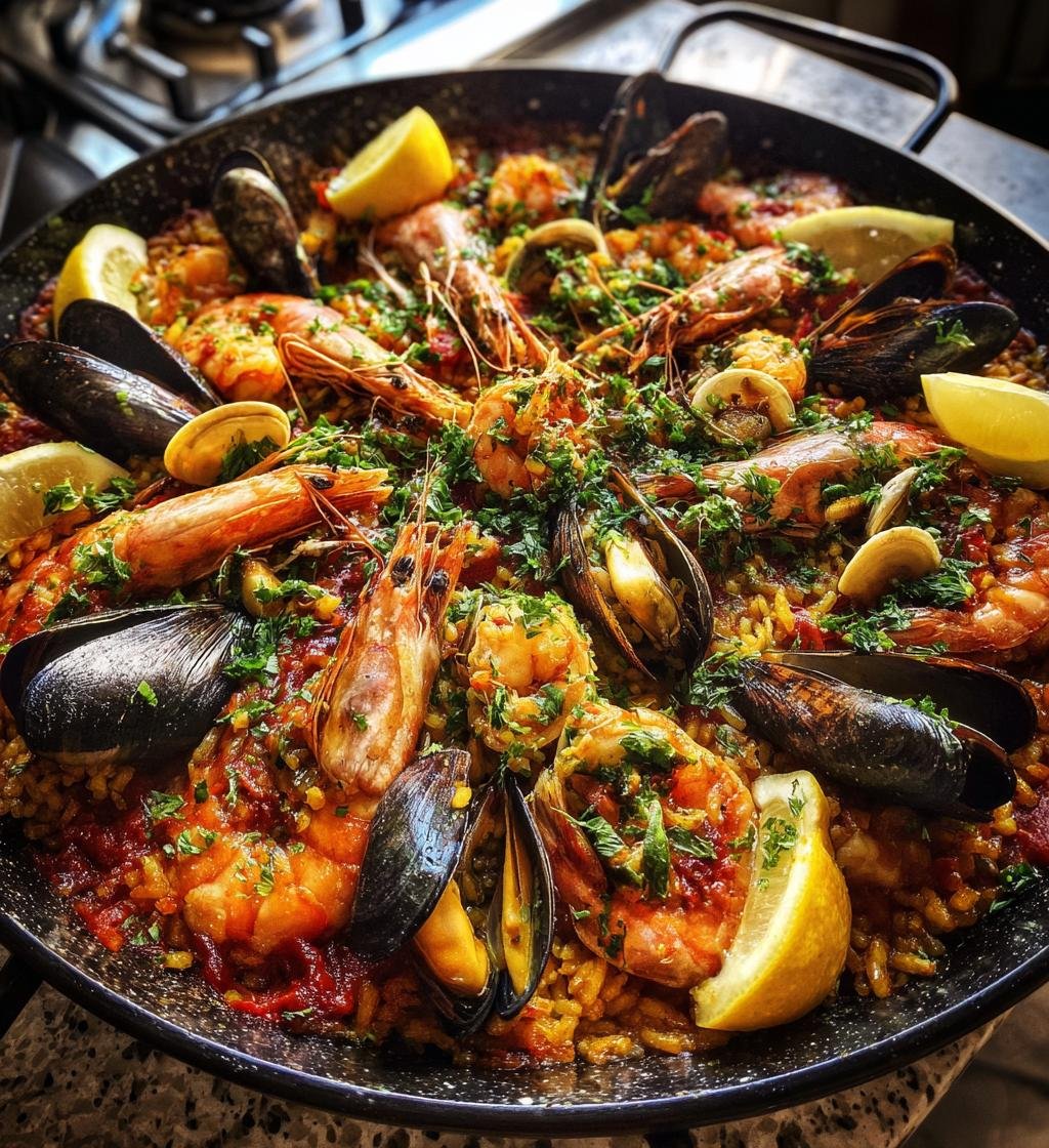 Paella Juli Meeresfrüchte — Regional