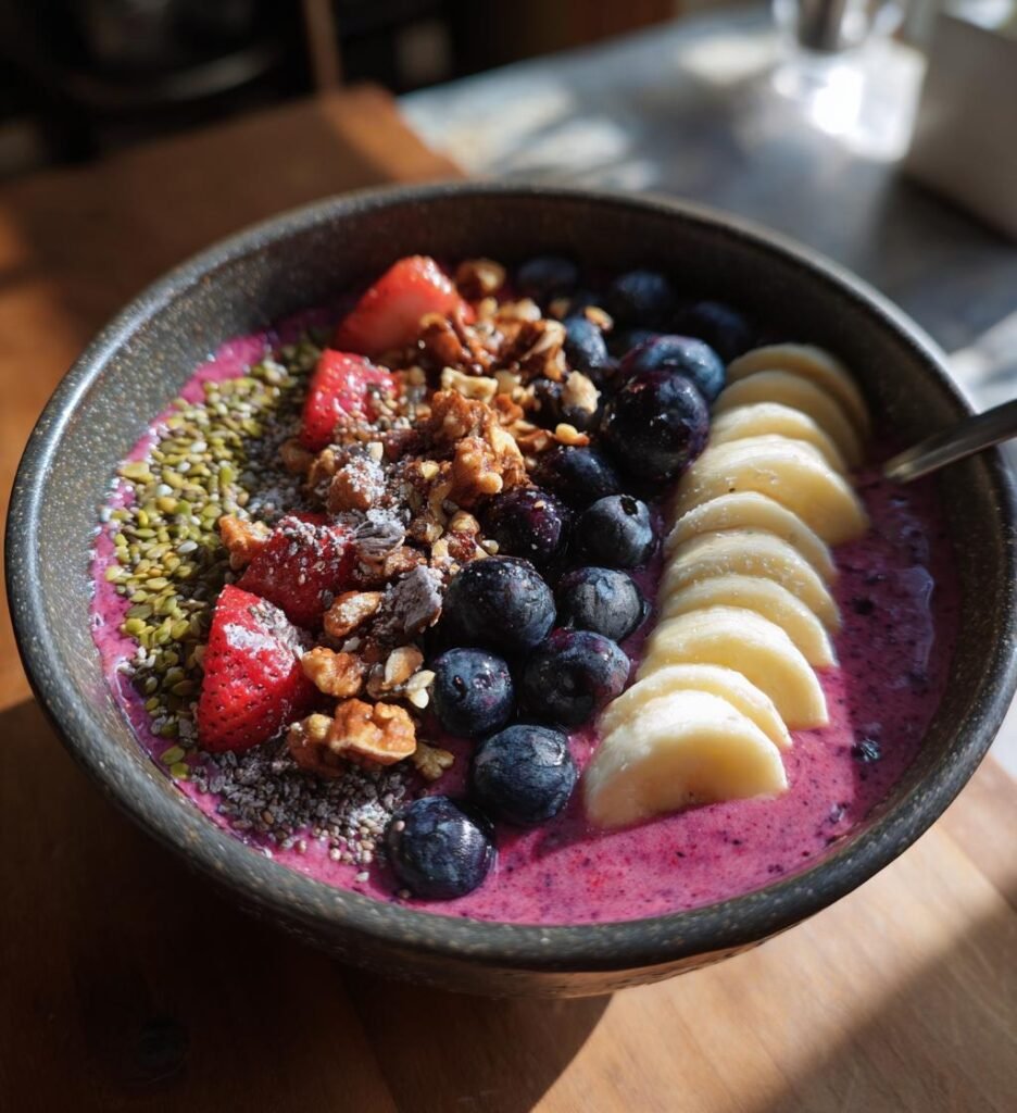 Blauwe Bes Smoothie Bowl (juli versie)